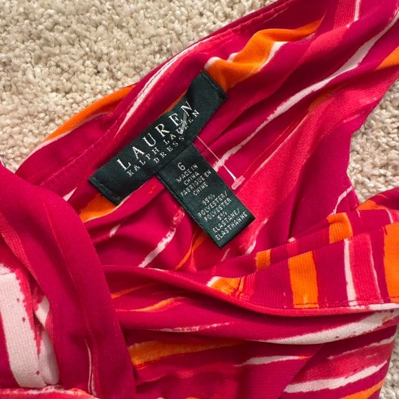 Lauren Ralph Lauren Vintage 80's  Ruched Fitted Midi Dress - Picture 2 of 5